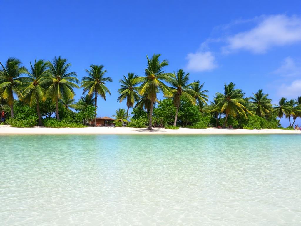 Tropisk strand og klart vand
